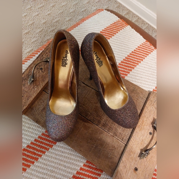 Size 8 Glitter Pumps from Charlotte Russe - Picture 2 of 3